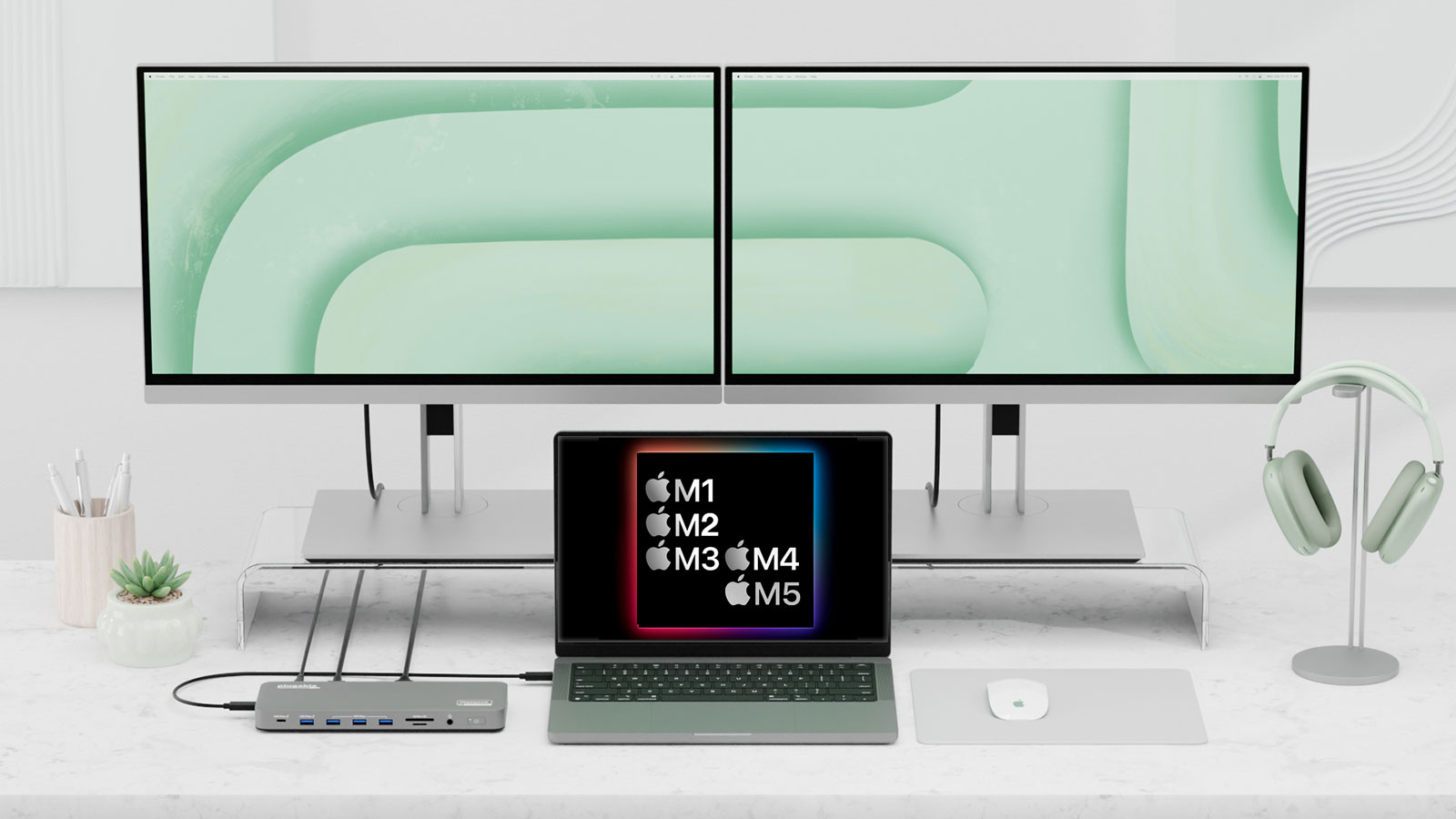 How to connect two or more external displays to an M1, M2, M3, M4 or M5 MacBook