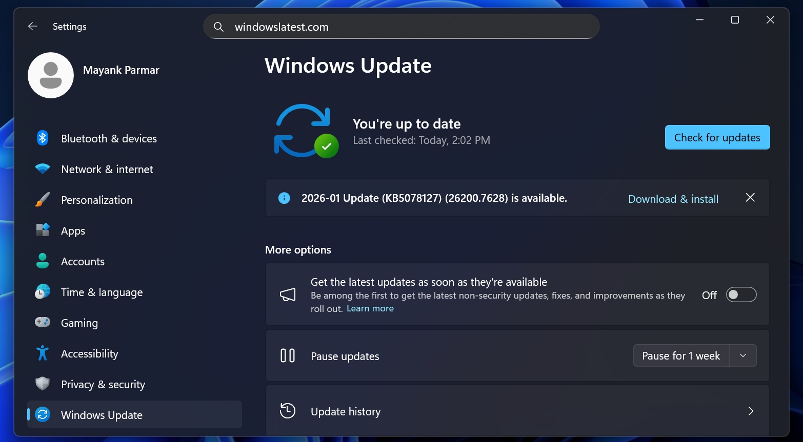 Windows 11 KB5078127 emergency update (25H2) fixes Outlook POP, PST crashes, unresponsive apps after January 2026 Patch Tuesday