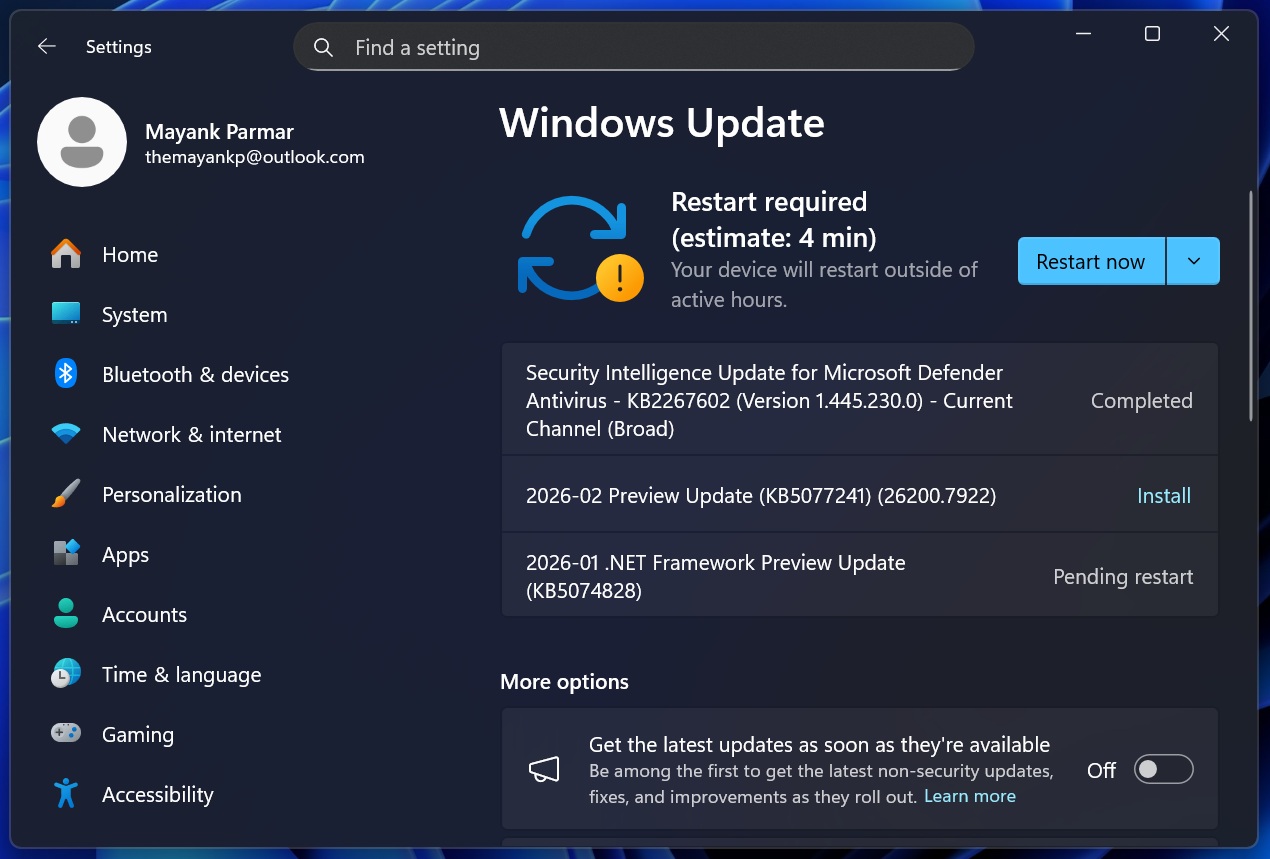 Windows 11 KB5077241 adds Internet speed test, direct download links for offline installers (.msu)
