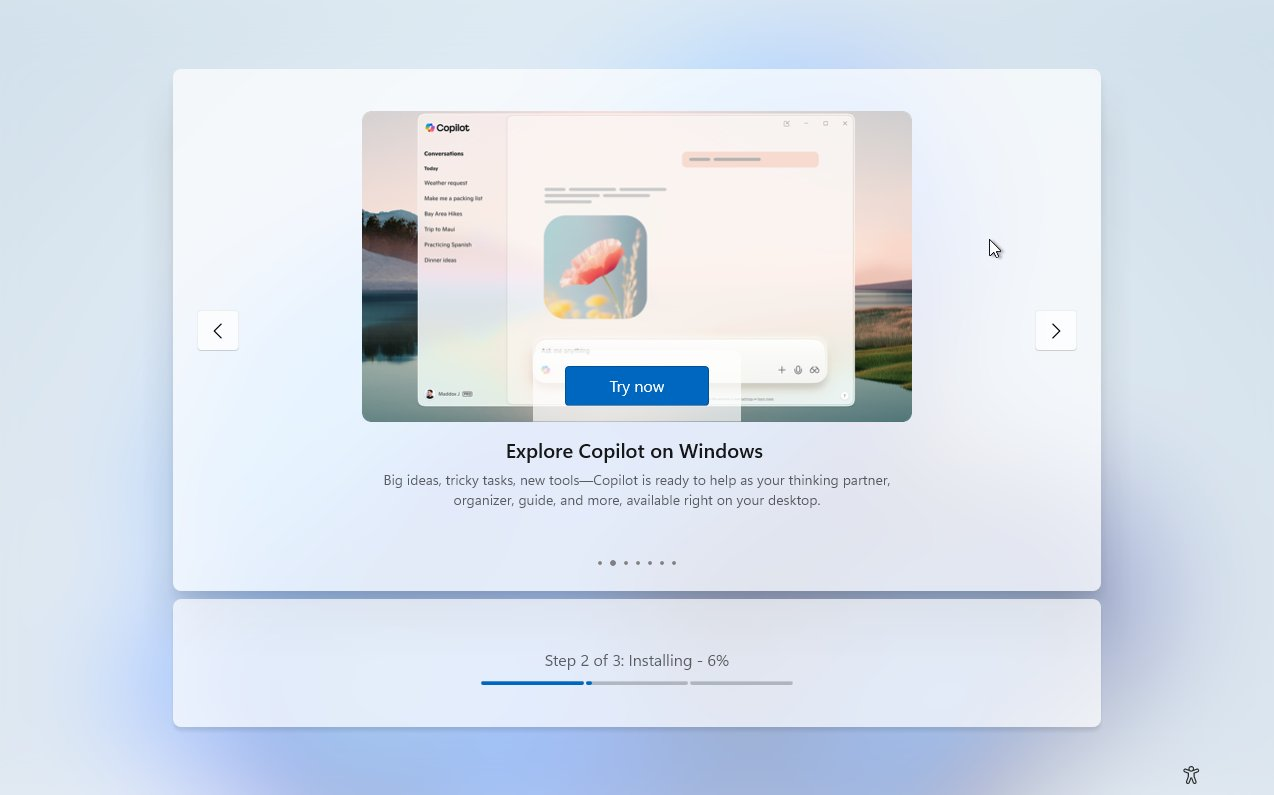 Microsoft is using Windows 11 setup time to get you to try Copilot when you install certain updates