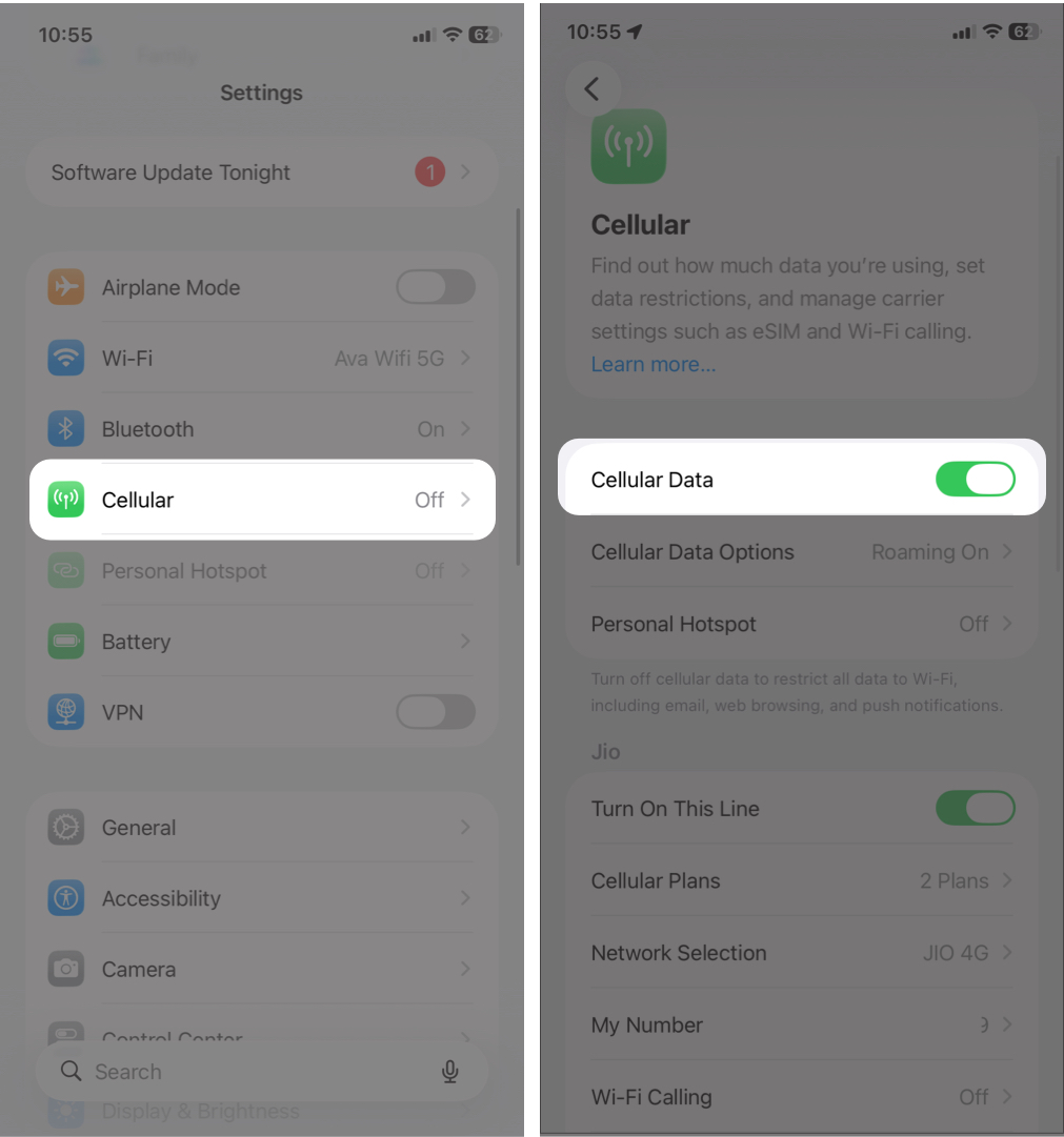 How to Fix iPhone Cellular Data Not Working