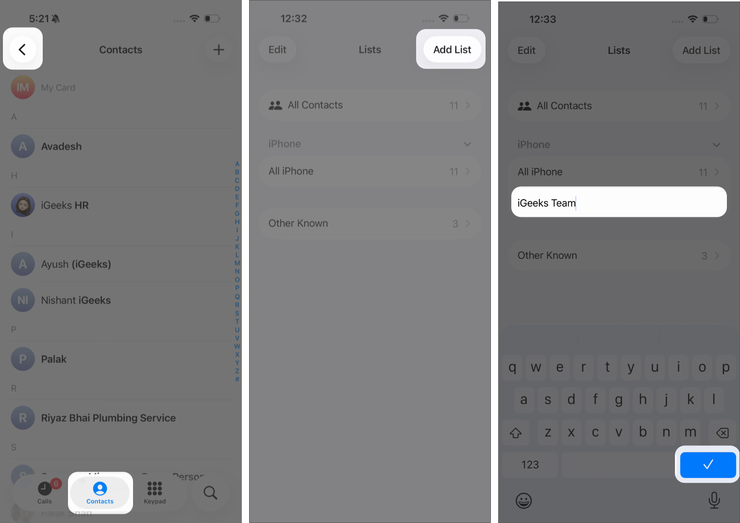 How to Create a Contact Group (List) on iPhone