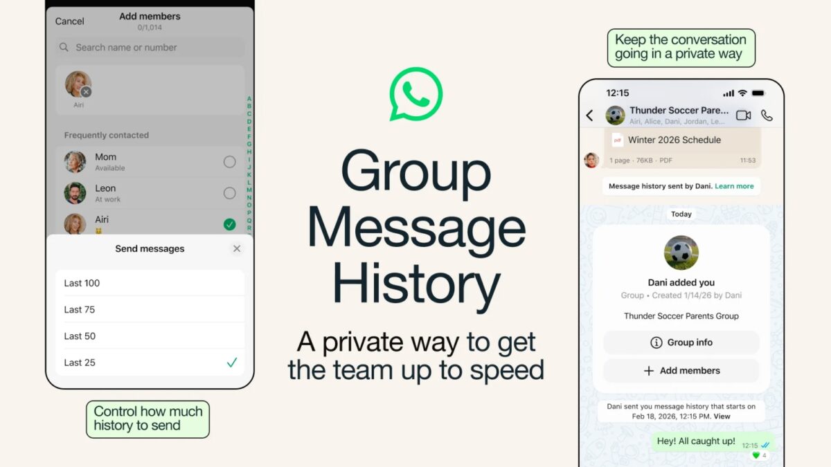 WhatsApp Introduces Group Message History for New Members