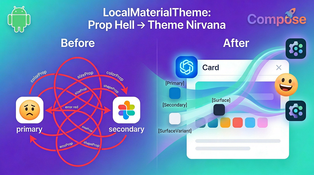 LocalMaterialTheme: From Prop Hell to Theme Nirvana — Material3