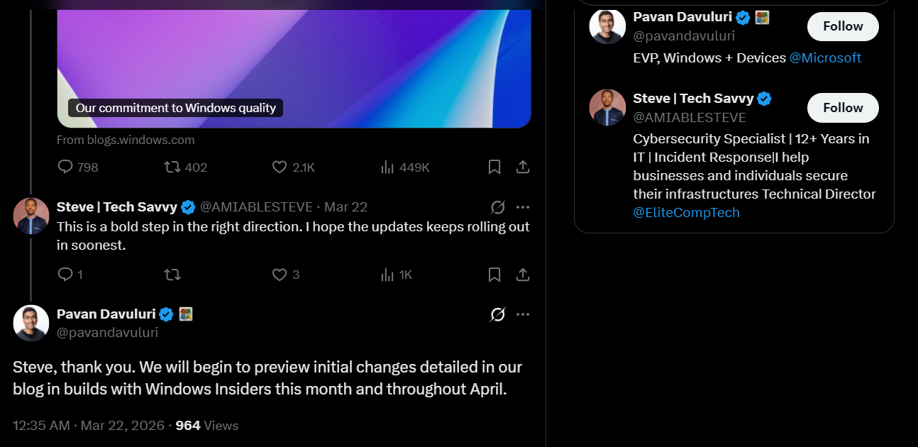 Microsoft reveals when Windows 11’s 2026 update is coming with speed boosts, less AI, movable taskbar