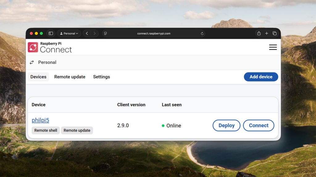 New: Remote updates on Raspberry Pi Connect